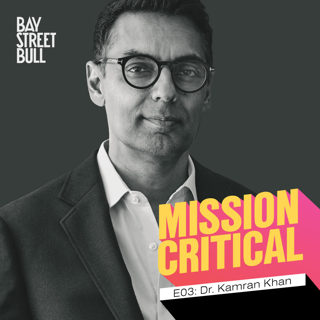 Mission Critical episode art with black and white photo of Kamran Khan