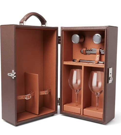 Lorenzo Milani Leather Travelling Wine Box