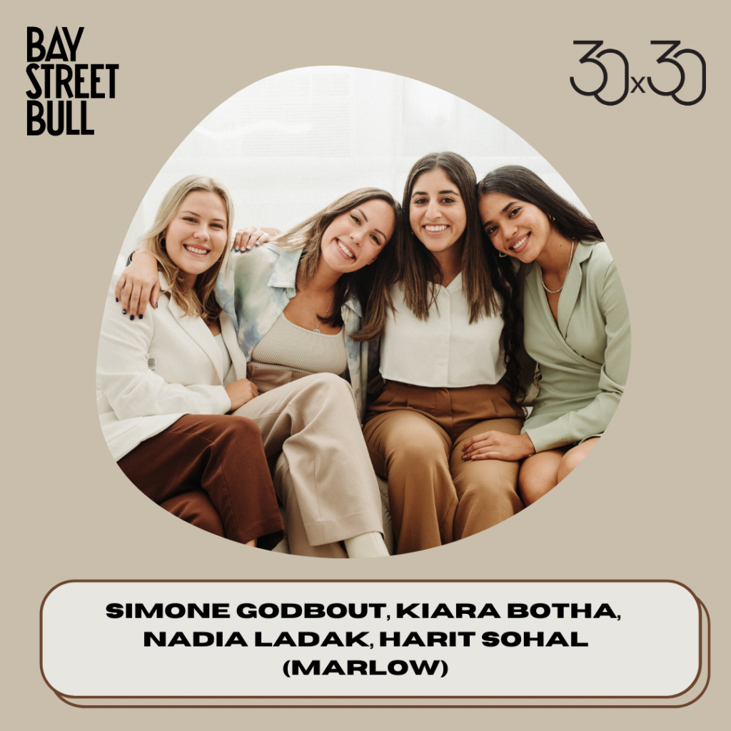 Simone Godbout, Harit Sohal, Kiara Botha, Nadia Ladak (Co-founders, Marlow)